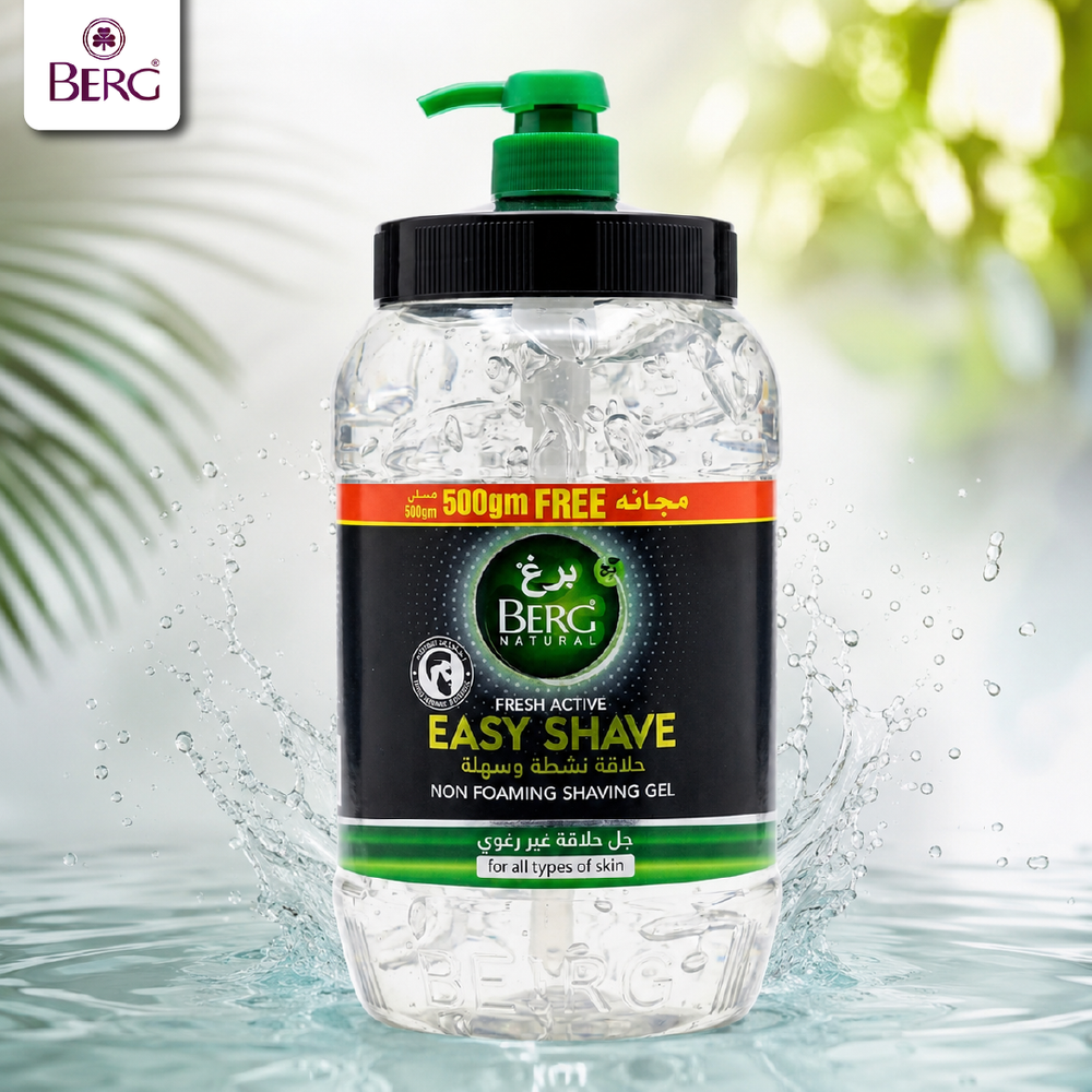 BERG Natural Fresh Active Easy Shave Non-Foaming Shaving Gel (2500ml)