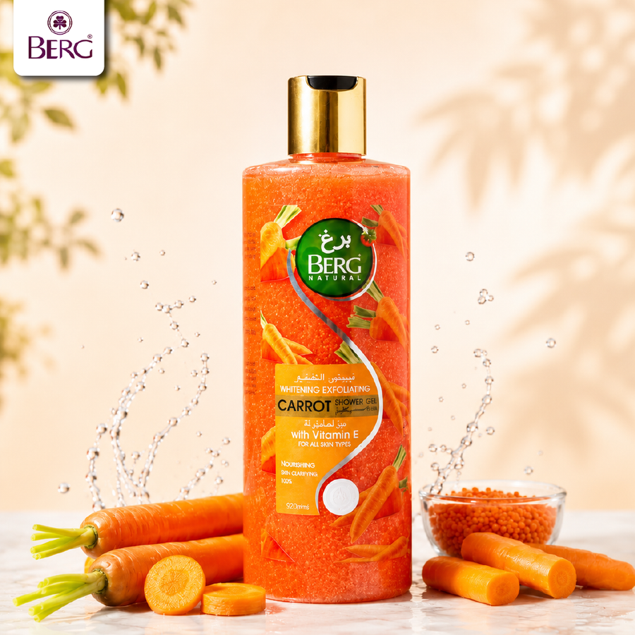 BERG Natural Whitening Exfoliating Carrot Shower Gel (500ML)