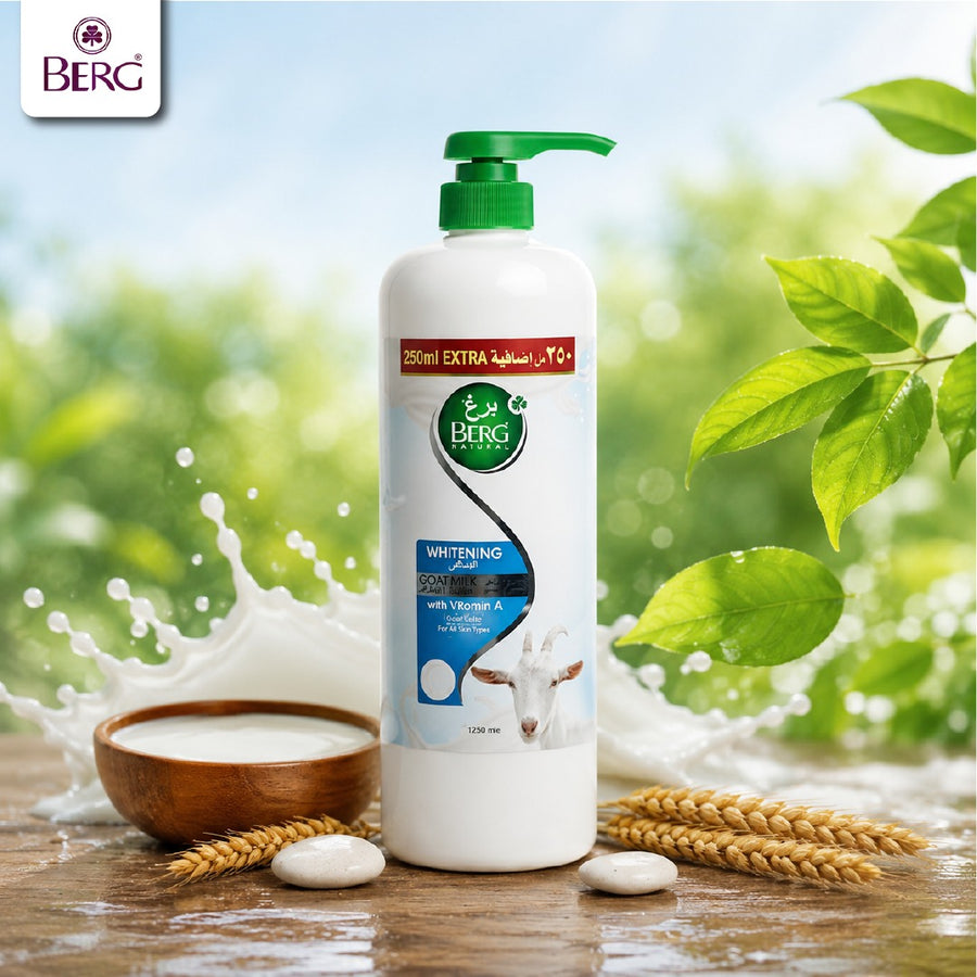 BERG Natural Whitening Goat Milk Body Wash with Vitamin A (1250 ML)