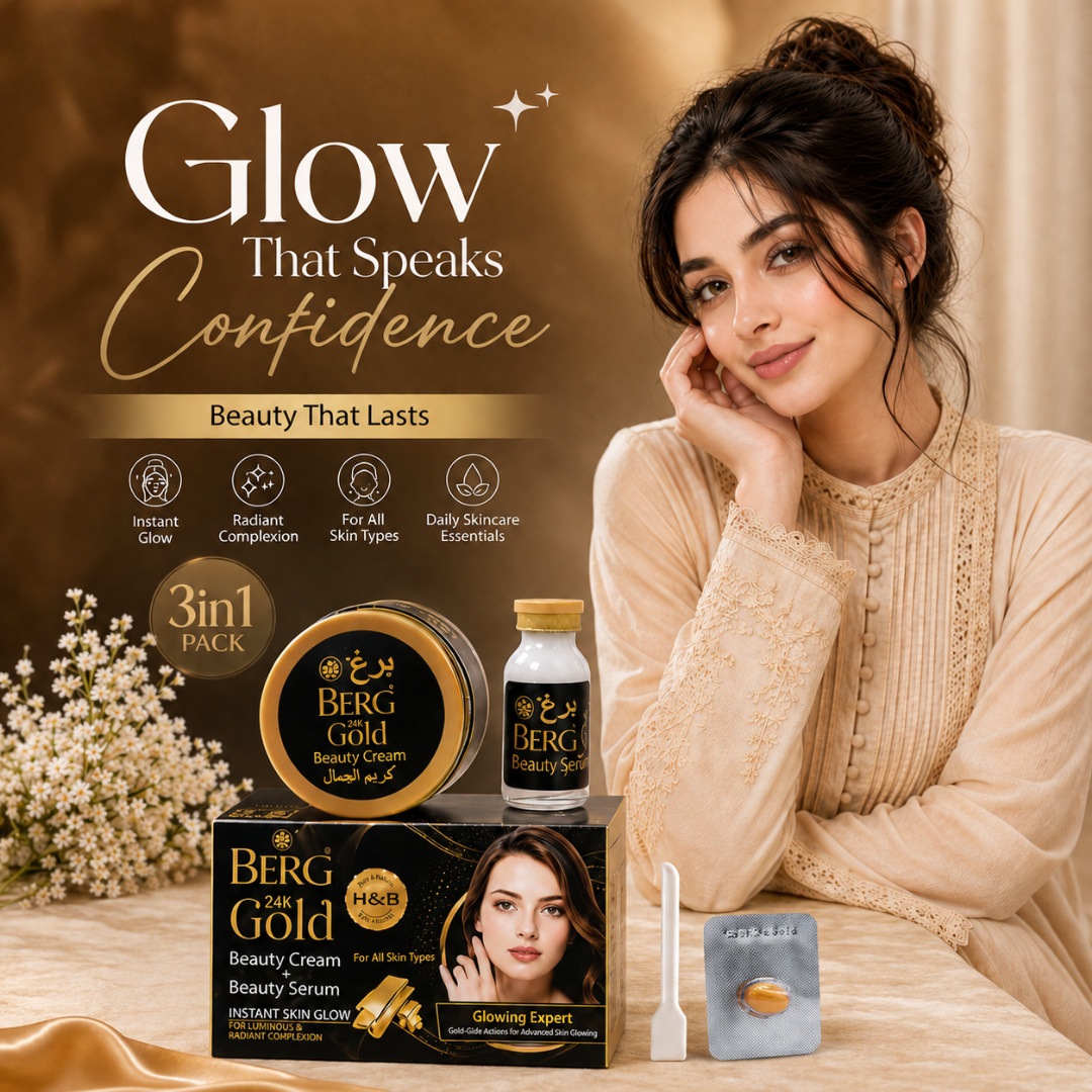 Berg 24K Gold Beauty Cream & Beauty Serum 3-in-1 Pack (25g)